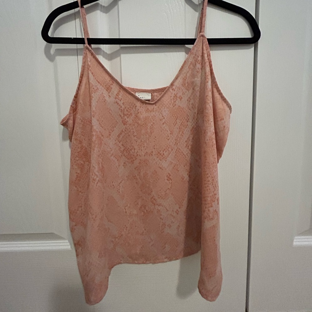 Flowy, Pink snakeskin, tank top.